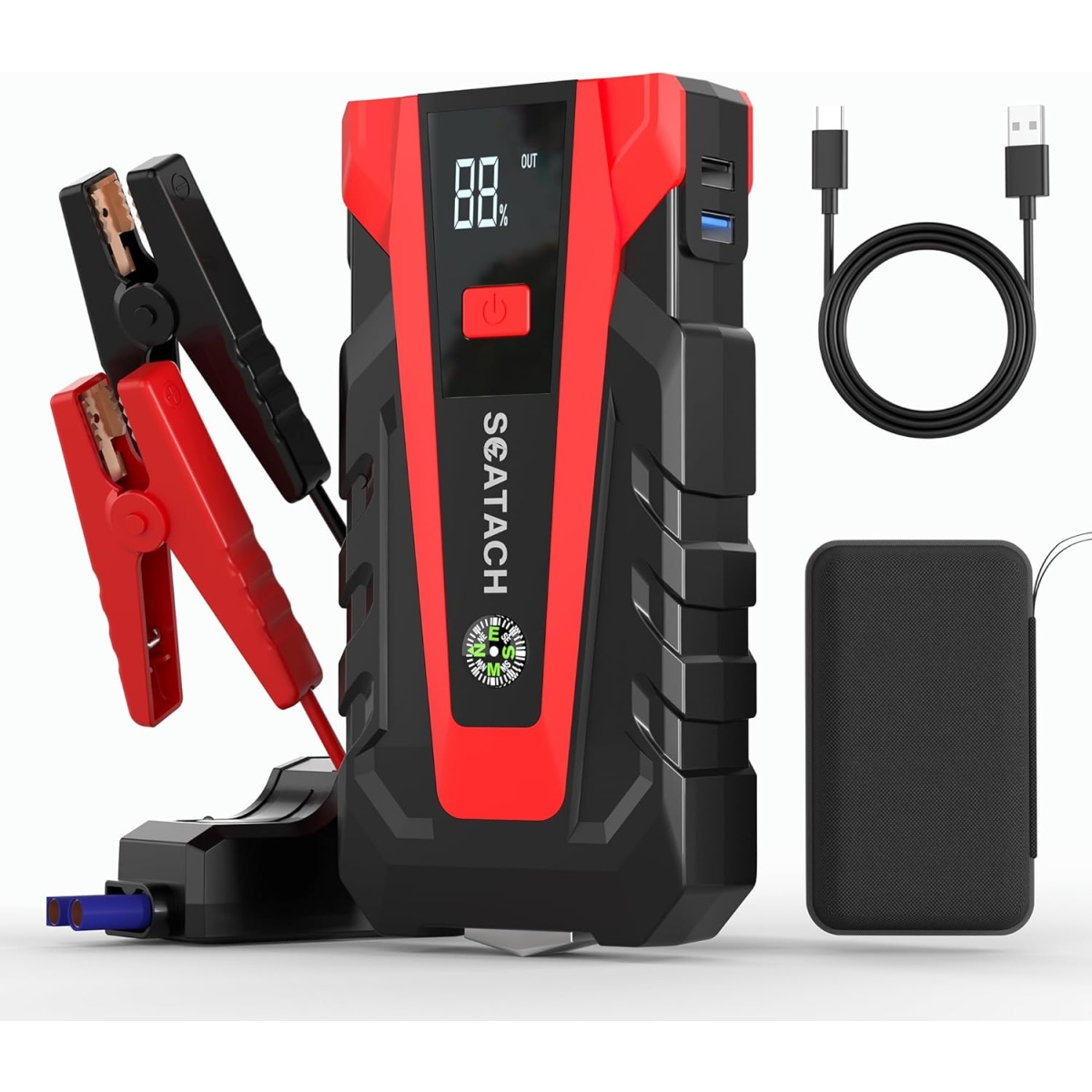 Scatach 011 3000A Car Battery Jump Starter with 3 Modes Flashlight